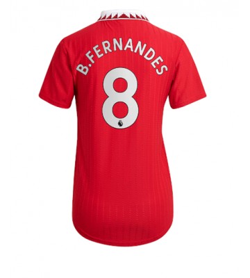 Manchester United Bruno Fernandes #8 Hjemmedrakt Kvinner 2022-23 Kortermet